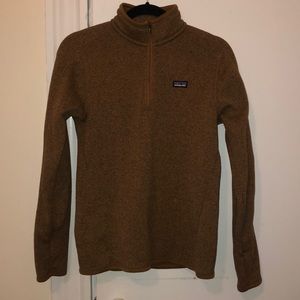 Brown Patagonia Half Zip with Fleece Interior